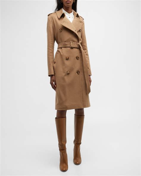 kensington trench burberry short|Burberry kensington cashmere trench coat.